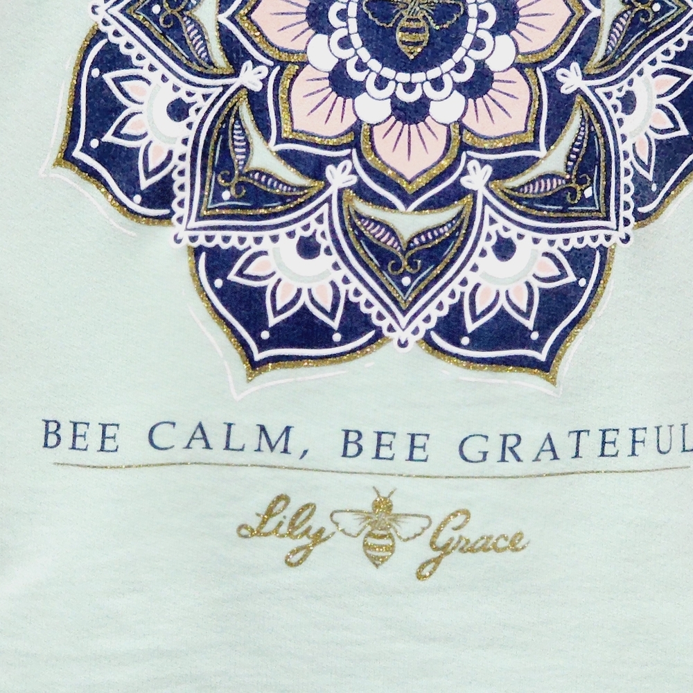 Lily Grace mint Bee Calm french terry racerback tank size small - Picture 3 of 7